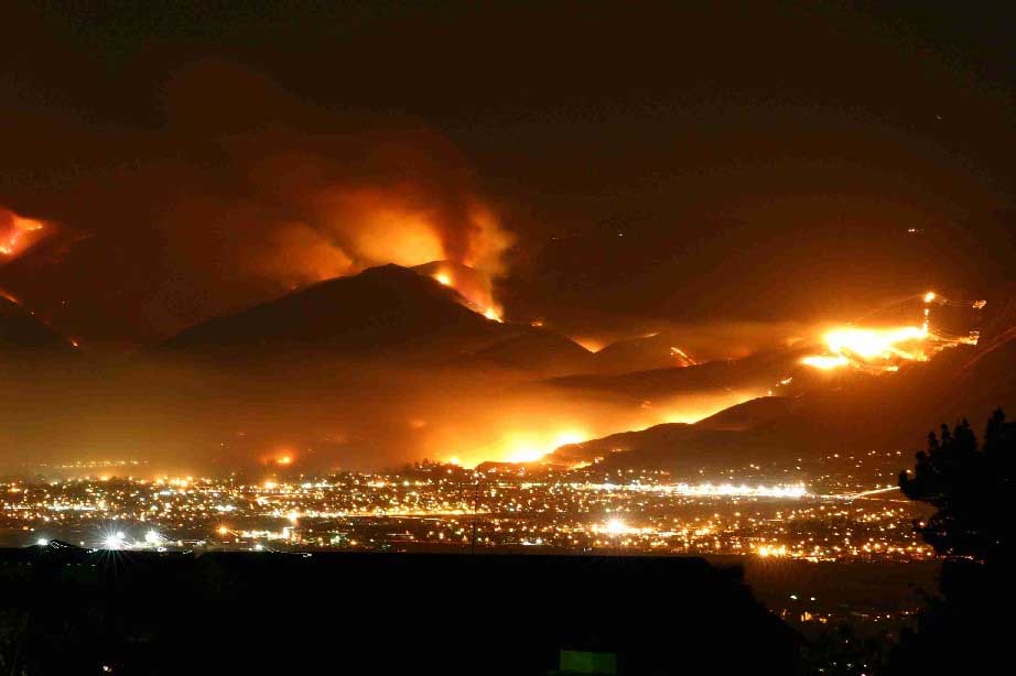 El Cajon Valley, Crest on the Right - Cedar Fire 2003