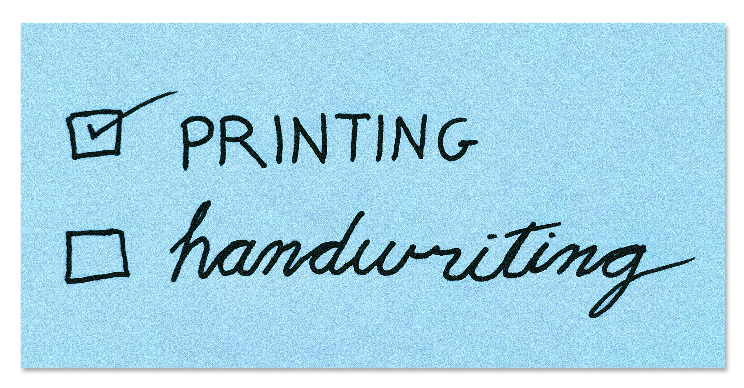 Printing versus Handwriting